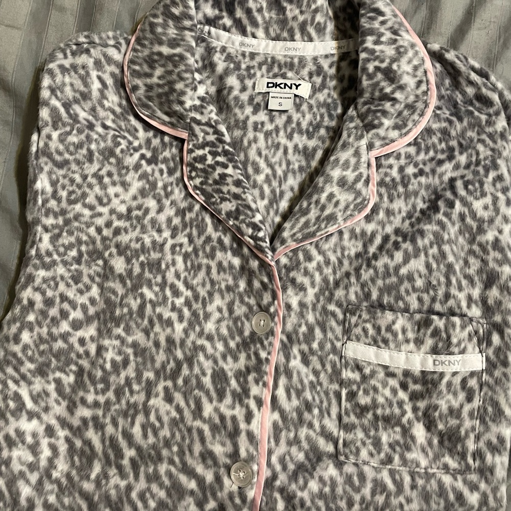 DKNY fuzzy pajama set // Size Small